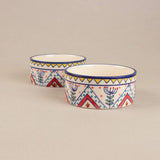 Magnolia Sky Handpainted Nut Bowl - Set Of 2