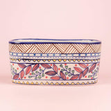 Magnolia Sky Handpainted Oval Planter