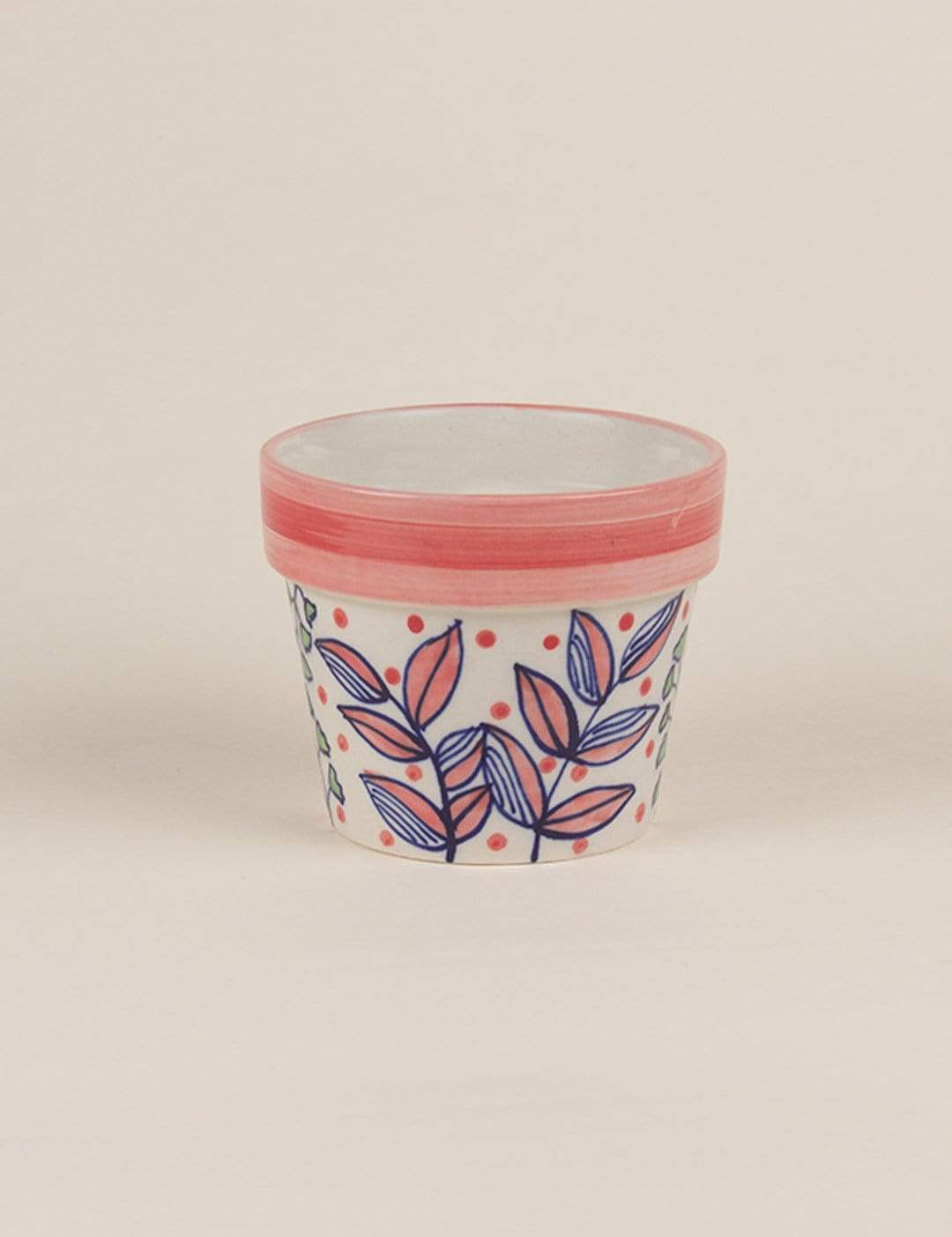 Magnolia Sky Handpainted Planter