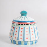 Masquerade Ceramic Sugar Pot