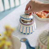 Masquerade Ceramic Sugar Pot