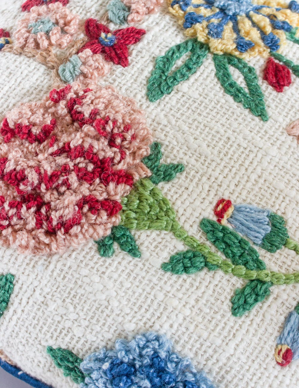 Micah Embroidered Cushion Cover - 18 Inch X 18 Inch