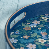 Midnight Meadow Vegan Leather Round Tray