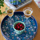 Midnight Meadow Vegan Leather Round Tray