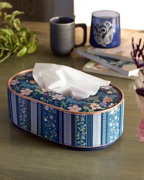 Midnight Meadow Vegan Leather Tissue Box