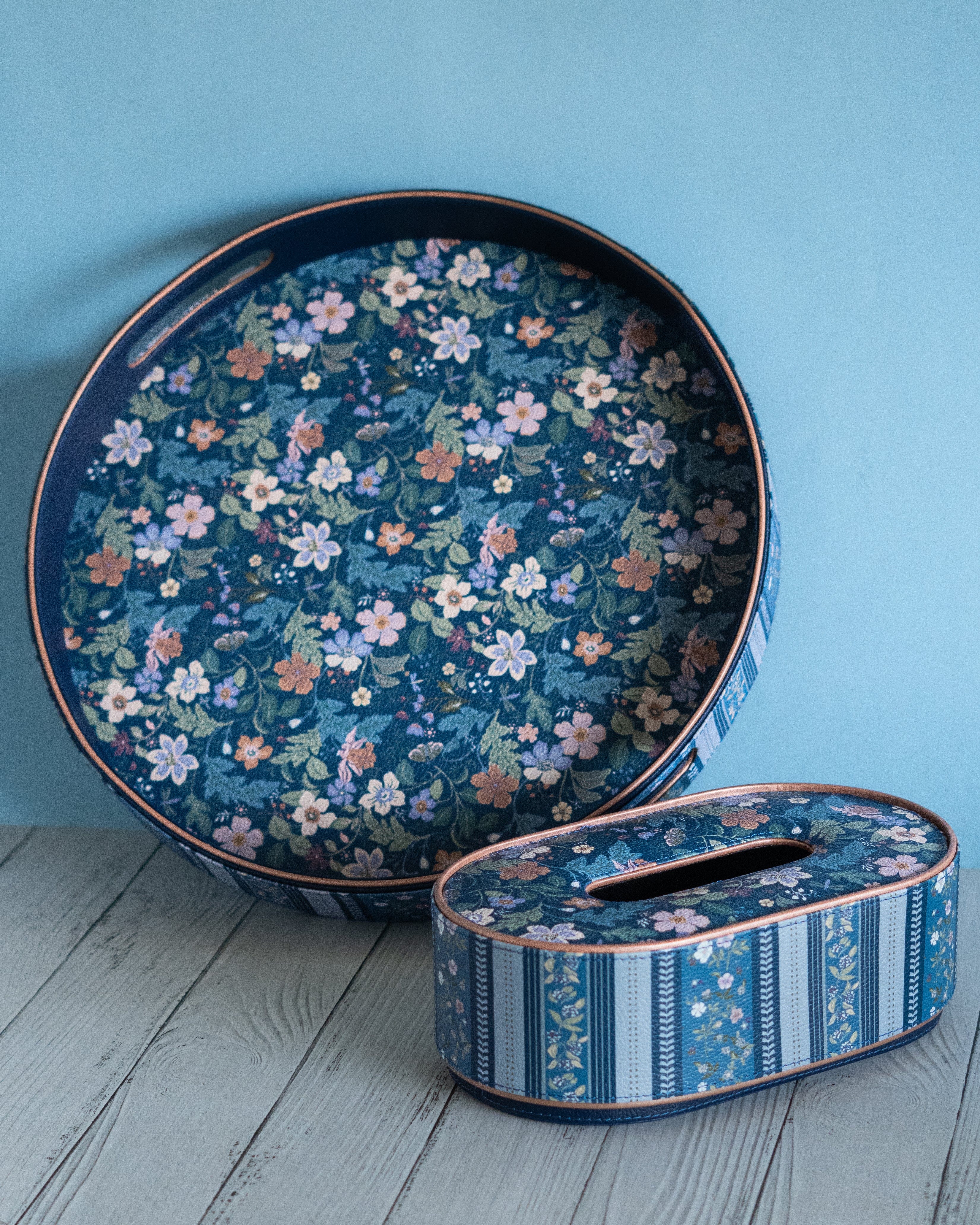 Midnight Meadow Vegan Tray & Tissue Box Set | The Wishing Chair