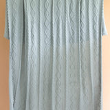 Mint Ezra Knitted Cotton Throw