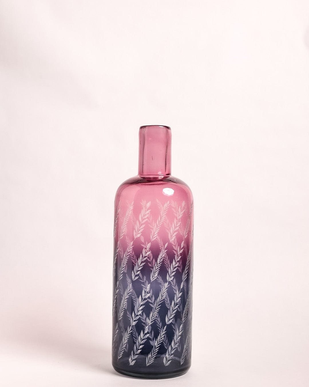 Mirar Etched Glass Bottle Vase