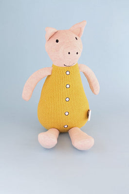 Miss Piglet Cuddly Knitted Cotton Toy