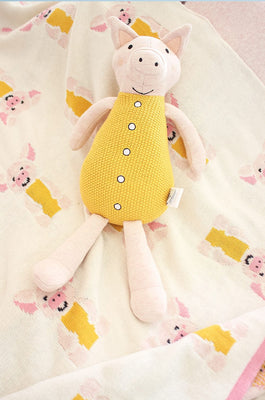 Miss Piglet Cuddly Knitted Cotton Toy