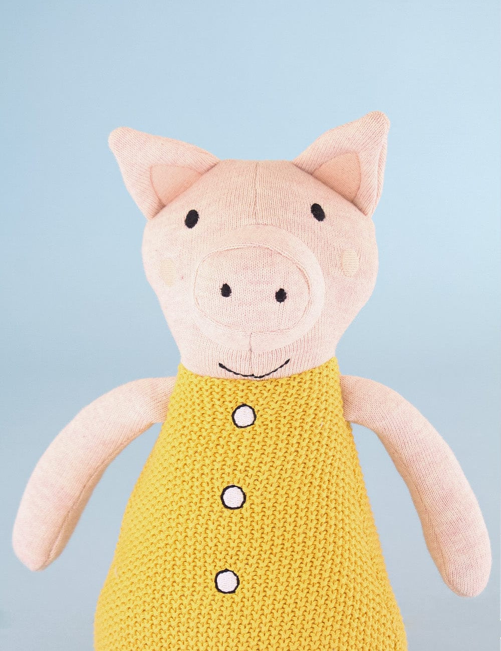 Miss Piglet Cuddly Knitted Cotton Toy