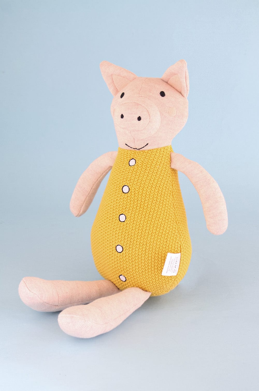 Miss Piglet Cuddly Knitted Cotton Toy