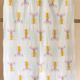 Miss Piglet Knitted Cotton Baby Blanket