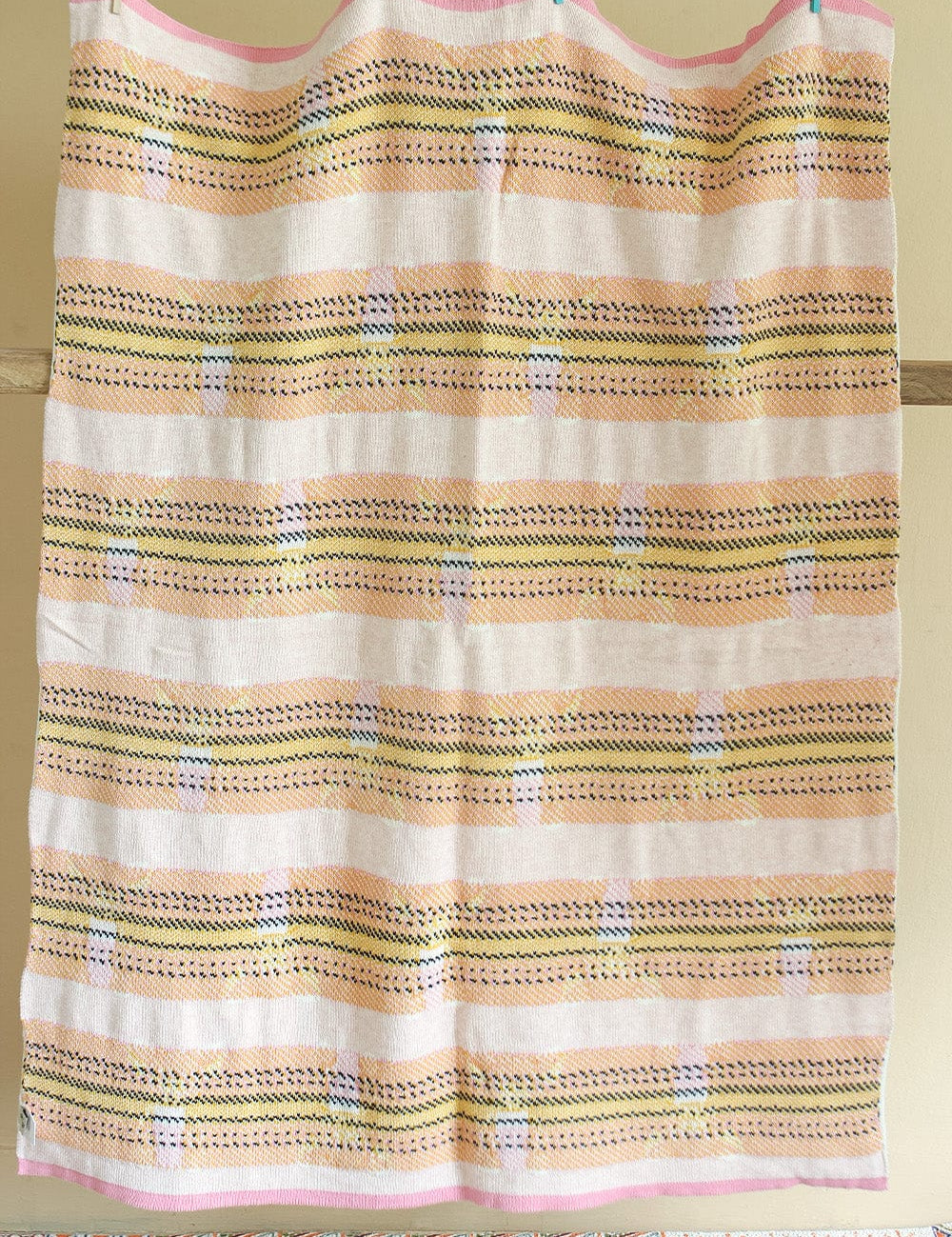 Miss Piglet Knitted Cotton Baby Blanket