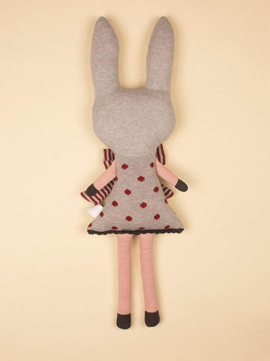 Miss Rabbit Knitted Shaped Cushion