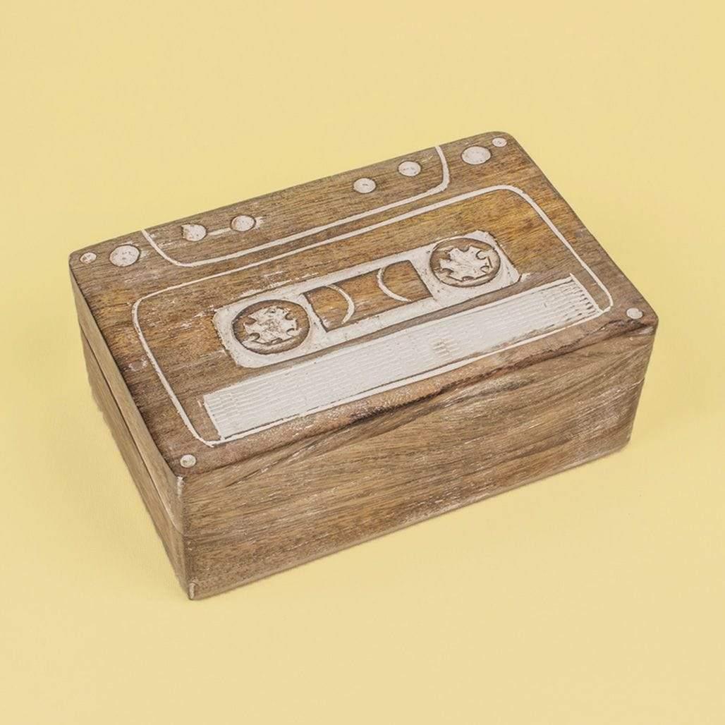 Mixed Tape Wooden Storage Box