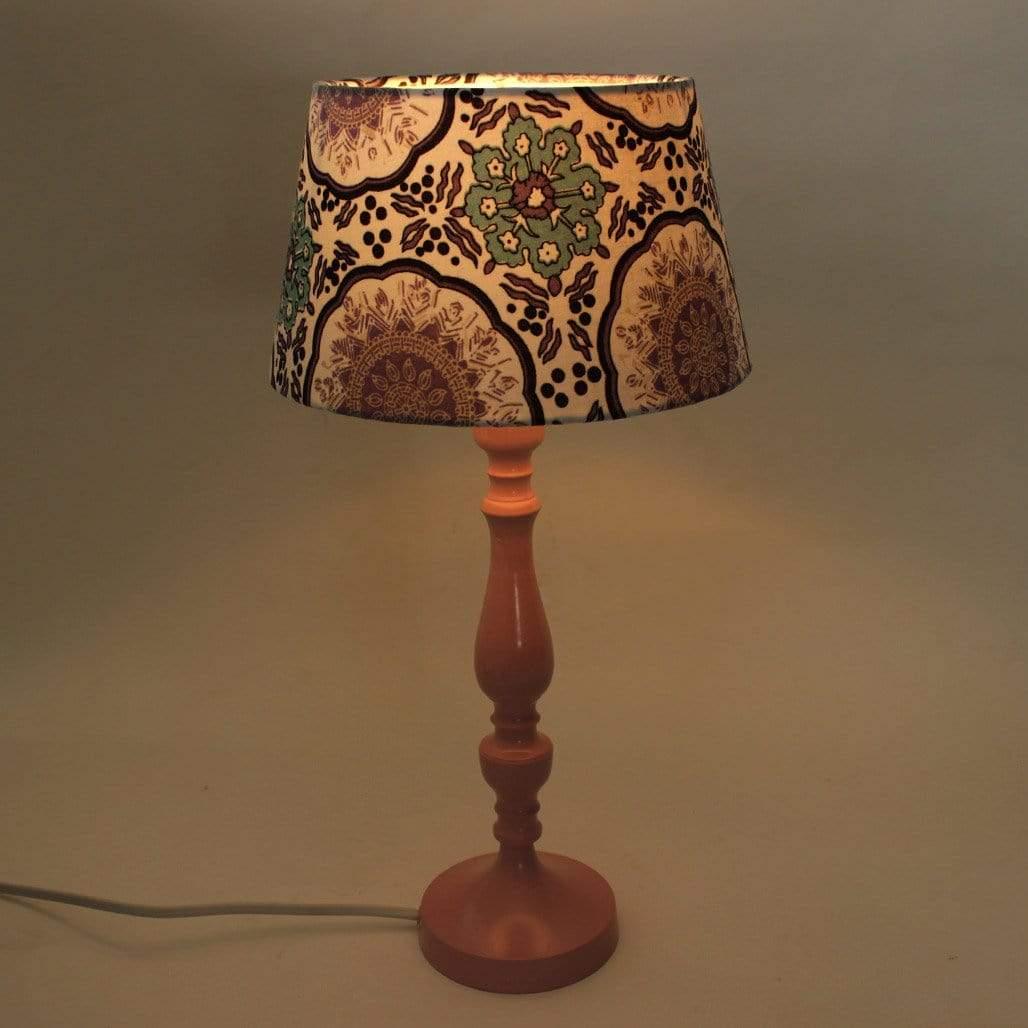 Moroccan Filigree Bedside Lamp - Salmon