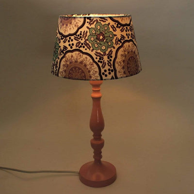 Moroccan Filigree Bedside Lamp - Salmon