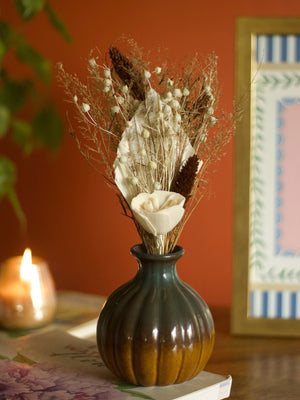 Moss Botanique - Ceramic Vase With Botanical Flowers