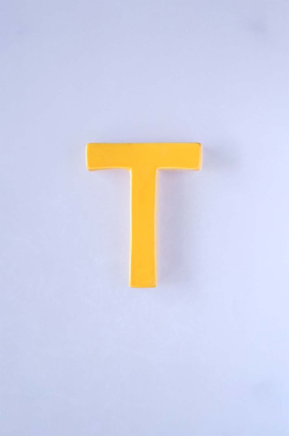  Mottled Mono Wall Hanging - Mustard A To Z - Mottled Mono Wall Hanging - Mustard A To Z - The Wishing Chair 