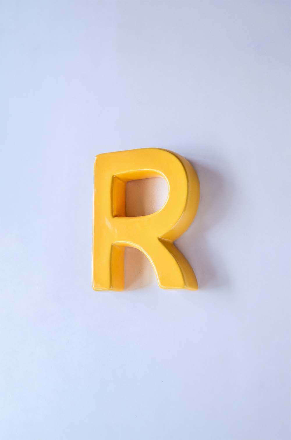  Mottled Mono Wall Hanging - Mustard A To Z - Mottled Mono Wall Hanging - Mustard A To Z - The Wishing Chair 