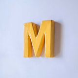  Mottled Mono Wall Hanging - Mustard A To Z - Mottled Mono Wall Hanging - Mustard A To Z - The Wishing Chair 