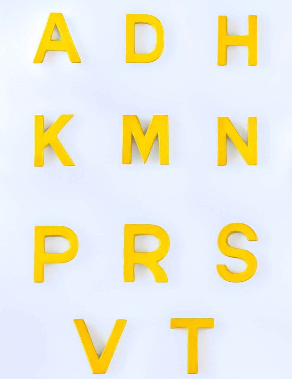   Mottled Mono Wall Hanging - Mustard A To Z - Mottled Mono Wall Hanging - Mustard A To Z - The Wishing Chair  - Mottled Mono Wall Hanging - Mustard A To Z - The Wishing Chair 