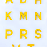   Mottled Mono Wall Hanging - Mustard A To Z - Mottled Mono Wall Hanging - Mustard A To Z - The Wishing Chair  - Mottled Mono Wall Hanging - Mustard A To Z - The Wishing Chair 