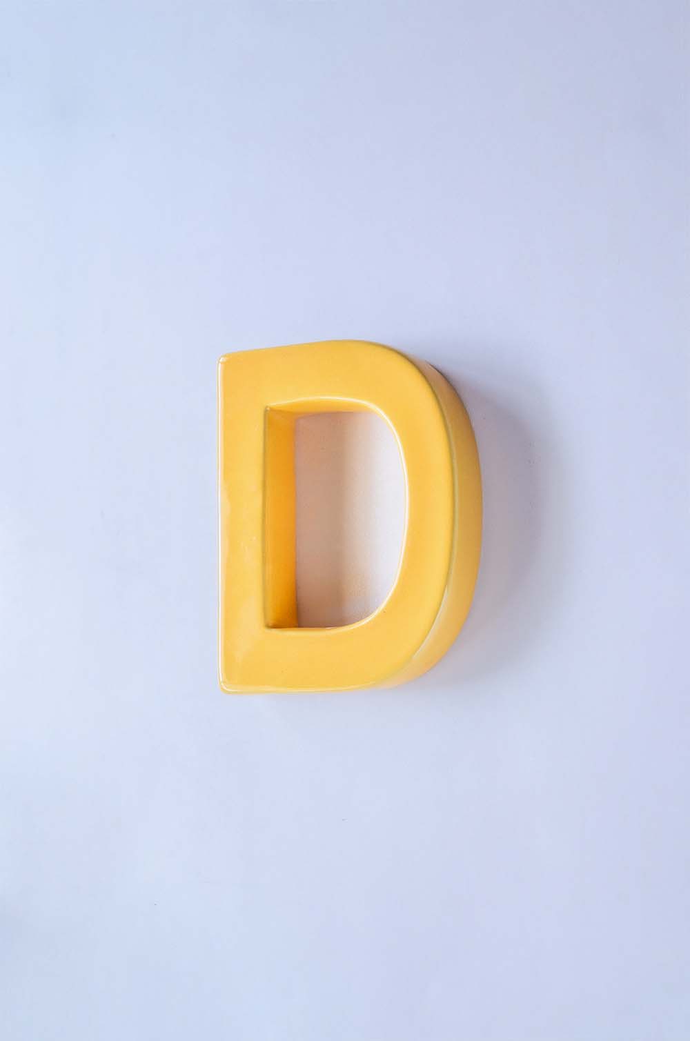  Mottled Mono Wall Hanging - Mustard A To Z - Mottled Mono Wall Hanging - Mustard A To Z - The Wishing Chair 
