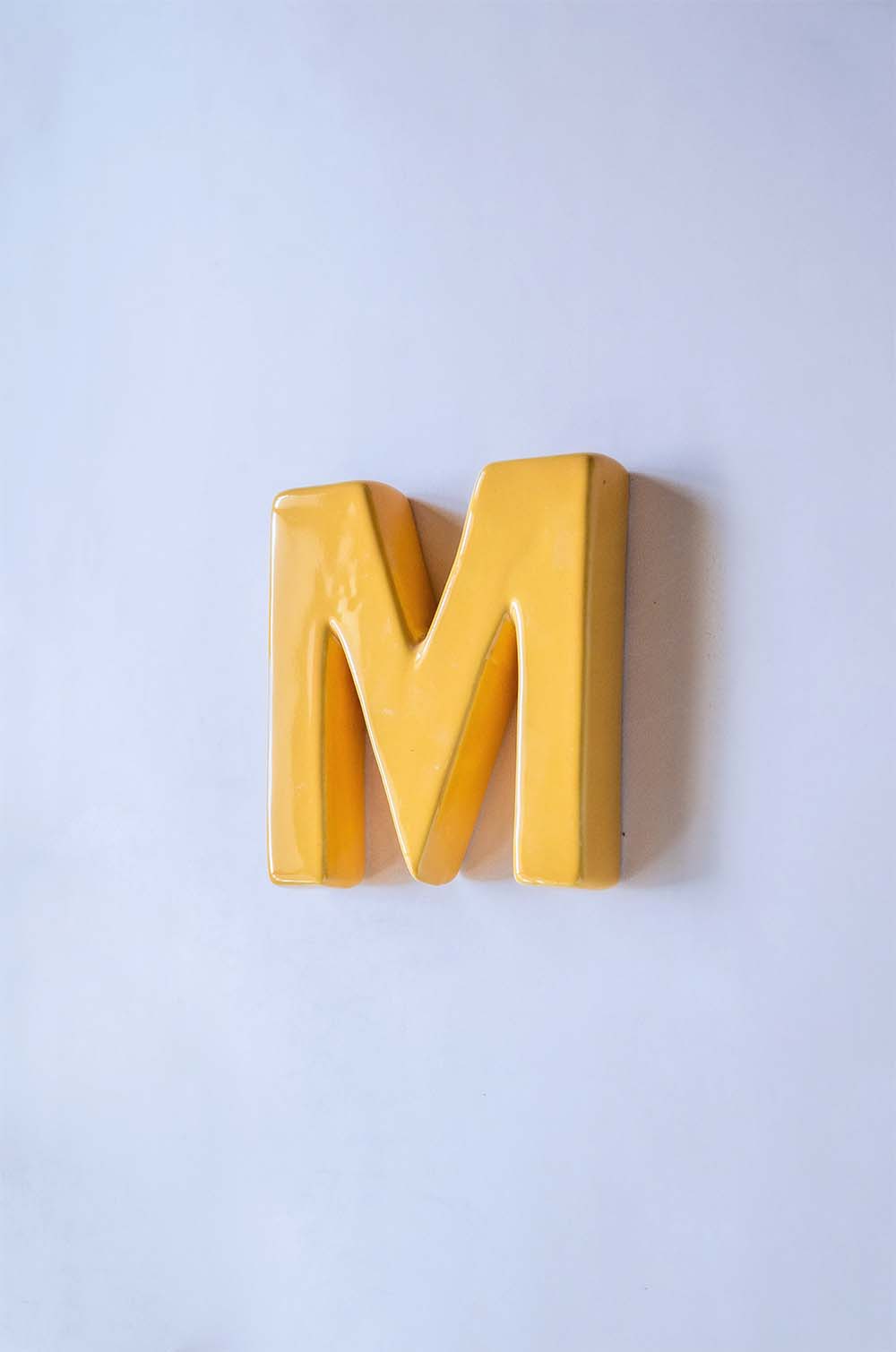  Mottled Mono Wall Hanging - Mustard A To Z - Mottled Mono Wall Hanging - Mustard A To Z - The Wishing Chair 