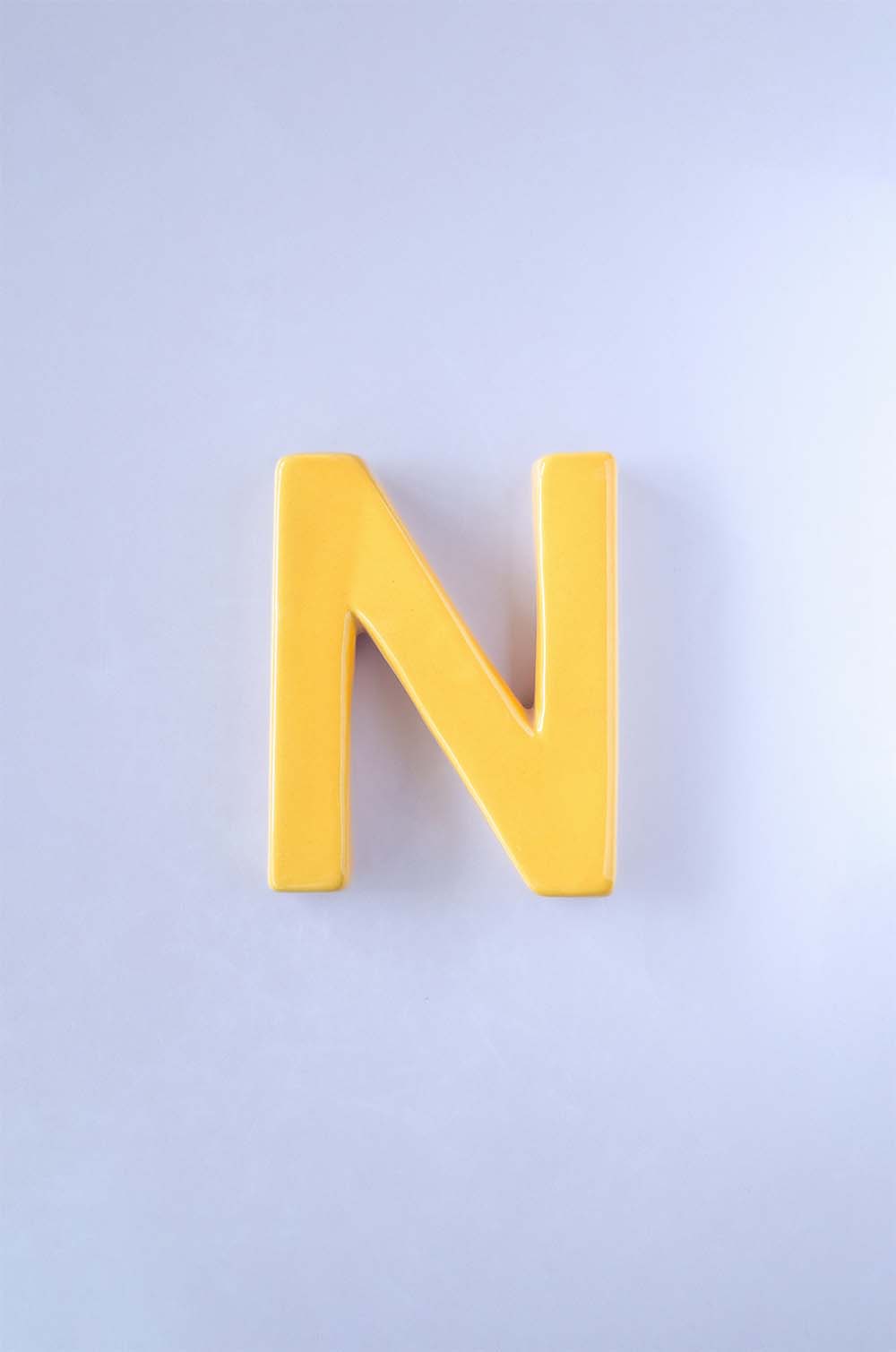  Mottled Mono Wall Hanging - Mustard A To Z - Mottled Mono Wall Hanging - Mustard A To Z - The Wishing Chair 