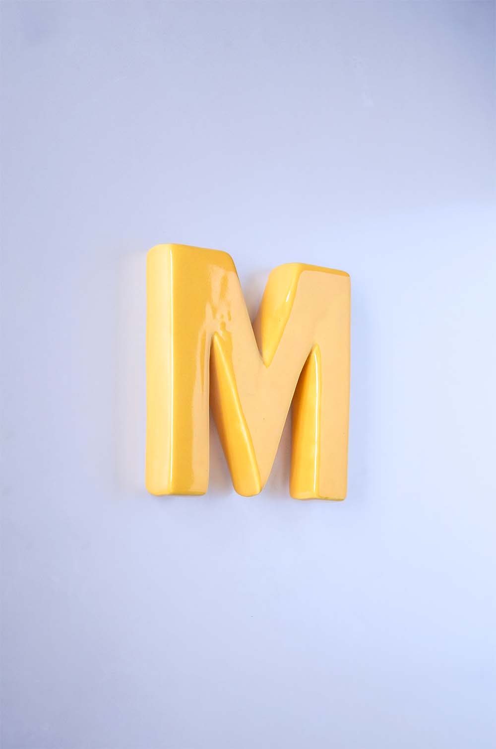  Mottled Mono Wall Hanging - Mustard A To Z - Mottled Mono Wall Hanging - Mustard A To Z - The Wishing Chair 