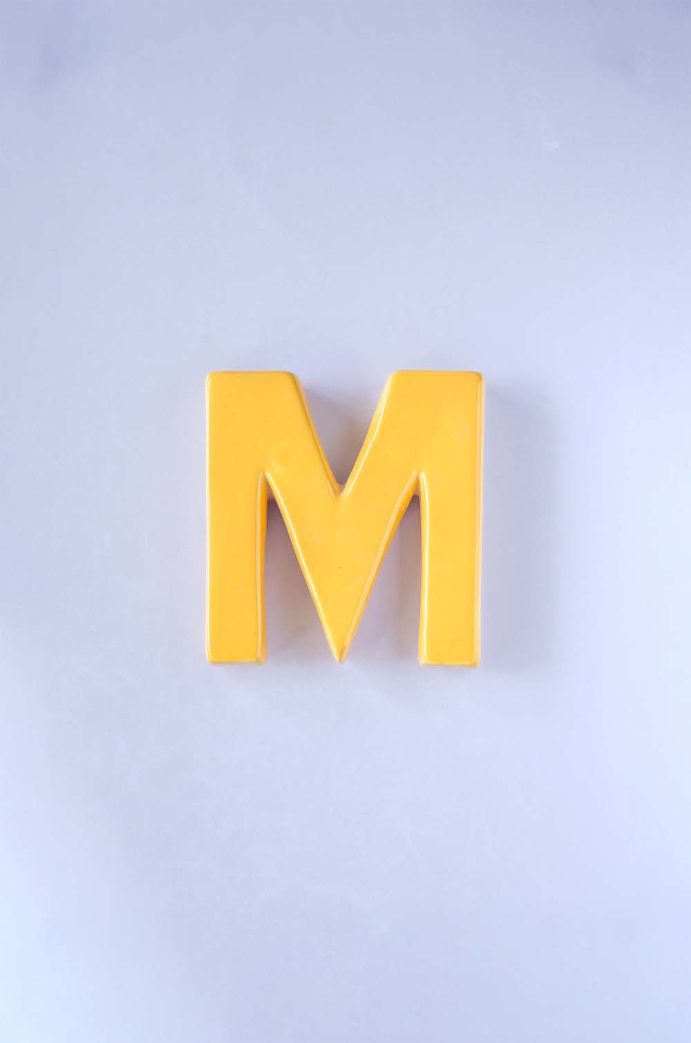  Mottled Mono Wall Hanging - Mustard A To Z - Mottled Mono Wall Hanging - Mustard A To Z - The Wishing Chair 