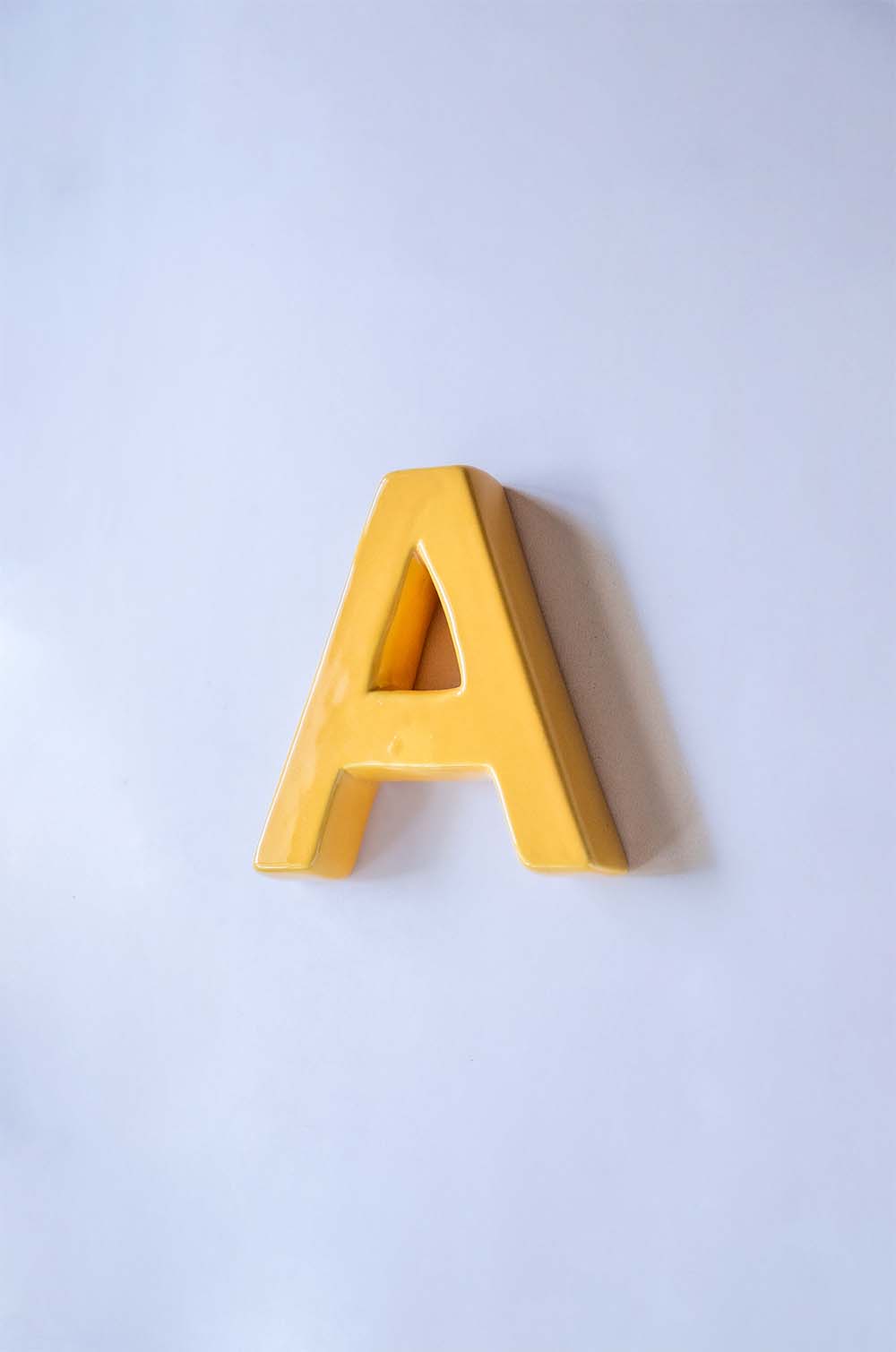  Mottled Mono Wall Hanging - Mustard A To Z - Mottled Mono Wall Hanging - Mustard A To Z - The Wishing Chair 