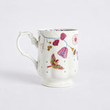 Sweet Pea Blossom Ceramic Mugs - Set of 4