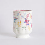 Sweet Pea Floral Mug Ceramic Mugs - Set of 4