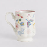 Sweet Pea Floral Mug Ceramic Mugs - Set of 4