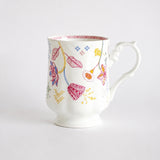 Sweet Pea Floral Mug Ceramic Mugs - Set of 4