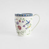 Botanical Mosaic Ceramic Mugs - Set of 4