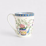 Botanical Mosaic Ceramic Mugs - Set of 4