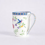 Botanical Mosaic Ceramic Mugs - Set of 4