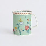 Endless Summer Floral Ceramic Mugs - Set of 4
