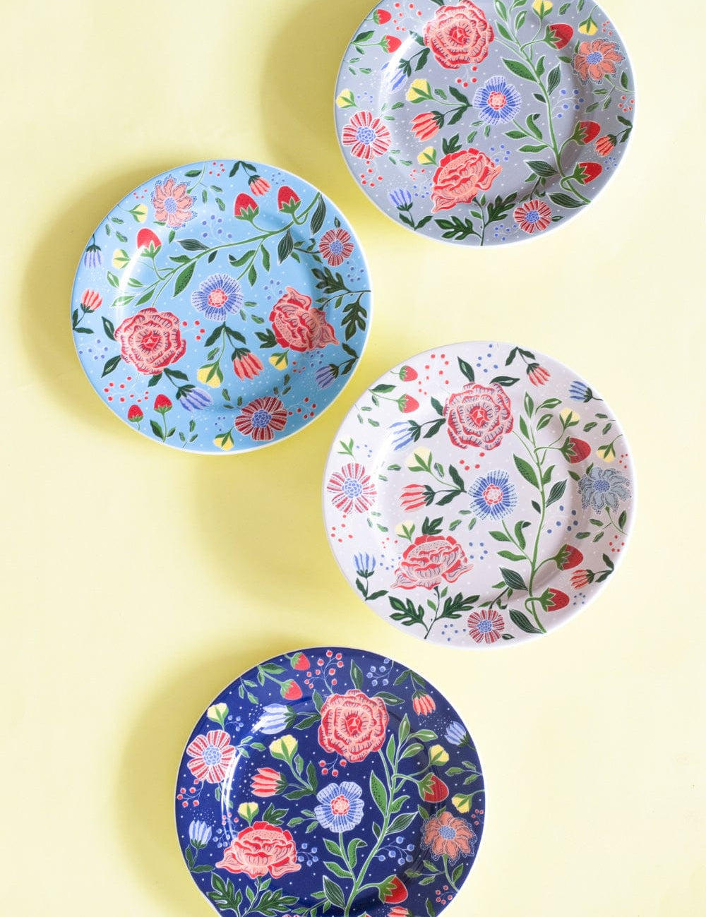 Mugs Midsummer Fine China Ceramic Tapas Plates - Set of 4