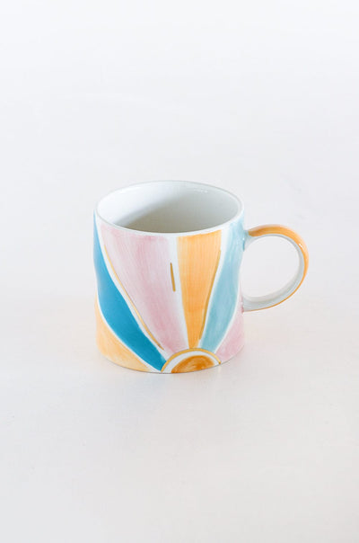 Mugs Rise & Shine Handpainted Mugs - Set of 2