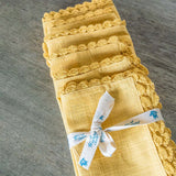 Mustard Hand Crochet Napkins - Set of 6