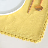 Mustard Hand Crochet Placemats - Set of 6