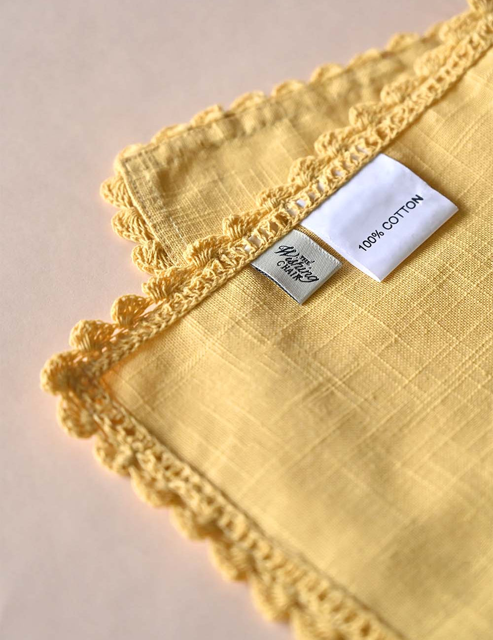 Mustard Hand Crochet Placemats - Set of 6
