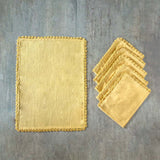 Mustard Hand Crochet Placemats - Set of 6