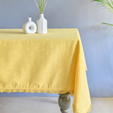 Mustard Hand Crochet Table Cloth -4/6/8 seater