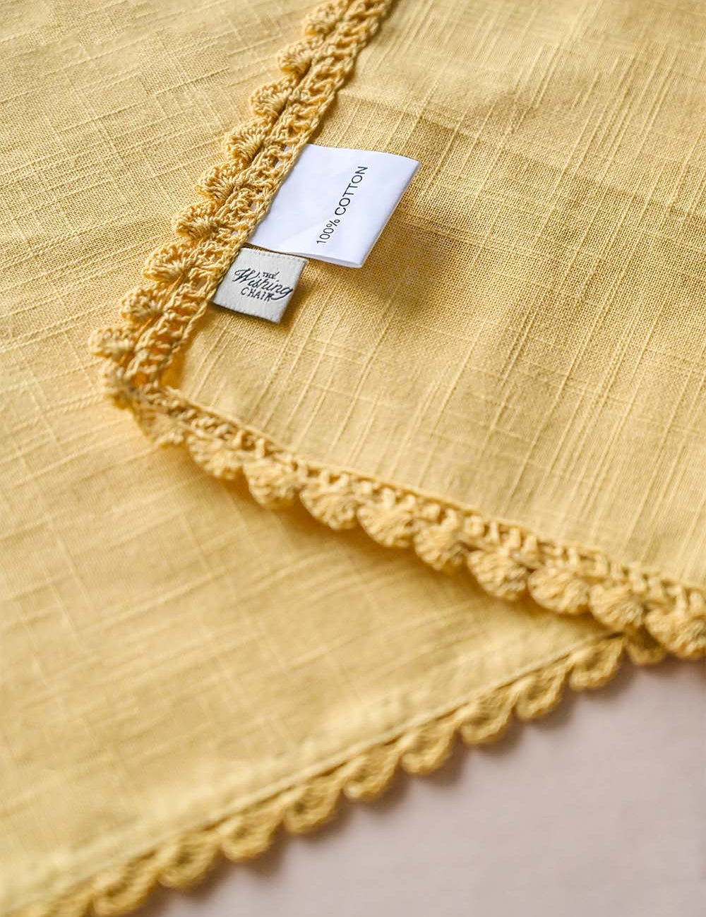 Mustard Hand Crochet Table Runner